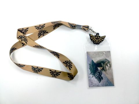 Lanyard: Zelda - Twilight Princess Triforce Logo (GOLD Strap)