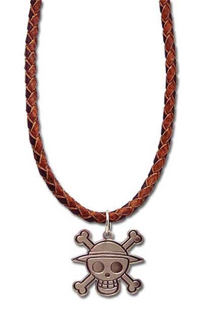 Necklace: One Piece - Pirate Skull Leather Band