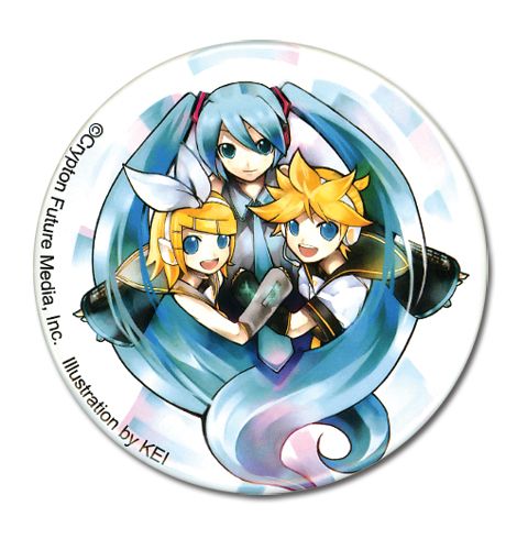 Button: Vocaloid - Miku, Lin and Len 3''