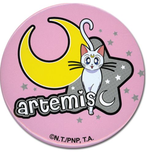 Button: Sailor Moon - Artemis and Moon 1.25''