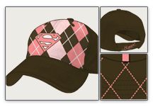 Cap: Superman - Logo Pink/Argyle (Pink Adjustable)