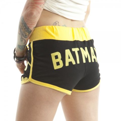 Booty Shorts: Batman - Black and Yellow Logo (L)