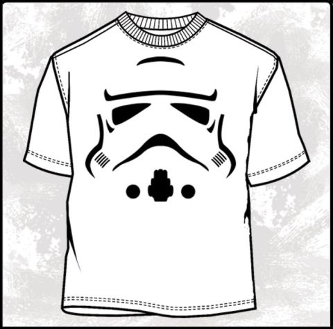 T-Shirt: Star Wars - Stormtrooper Helmet (WHT) (L)