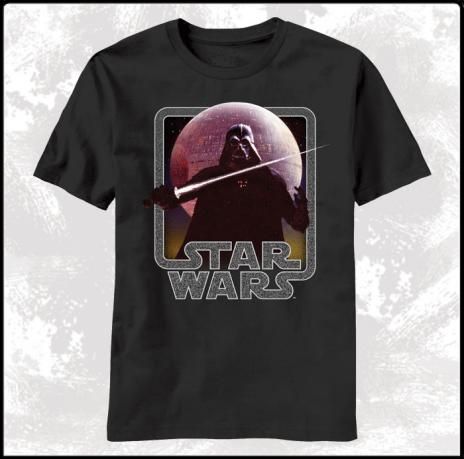 T-Shirt: Star Wars - Darth Vader Death Star Vintage Print (M)