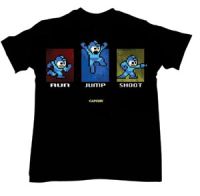 T-Shirt: Megaman - Run Jump Shoot (LARGE)