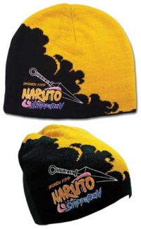 Beanie: Naruto Shippuden - Black Clouds Orange Background