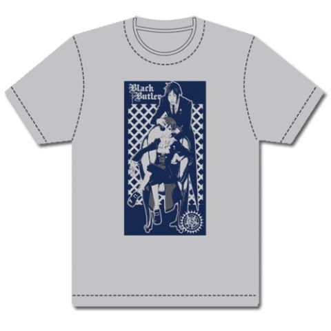 T-Shirt: Black Butler - Sebastian/Ciel (Gray) (S)