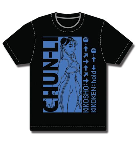 T-Shirt: Street Fighter Alpha - Chun-Li Full Kikosho / Kikoken (BLK) (XXL)