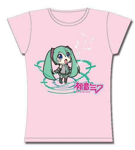 T-Shirt: Vocaloid - Chibi Hatsune Miku - Pink (XXL)