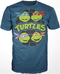 T-Shirt: Teenage Mutant Ninja Turtles -Turtle Heads (XXL)
