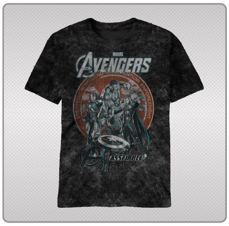 T-Shirt: Avengers Movie - Bottle Co-M Cast (M)