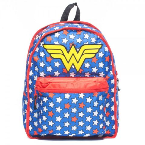 Backpack: Wonder Woman - Reversible Stars/Collage