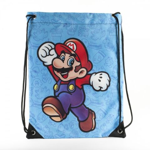 Backpack: Nintendo - Mario Jump Blue Cinch Bag