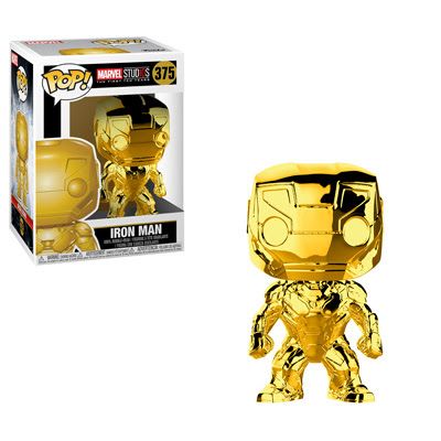 gold chrome spiderman pop
