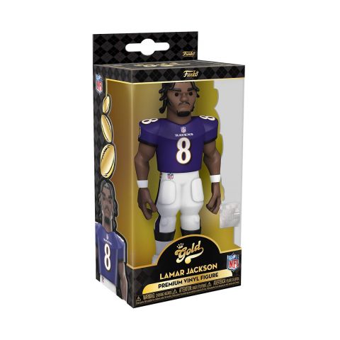 NFL Stars: Ravens - Lamar Jackson (Home Uniform) 5'' Vinyl Gold Figure