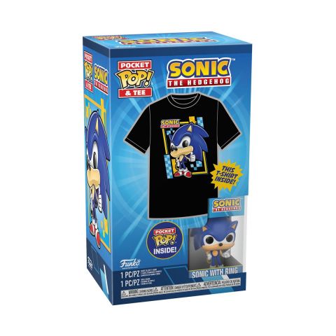 Collector's Box: Sonic - Sonic w/ Rings Pocket Pop and Tee (Kid's XS)