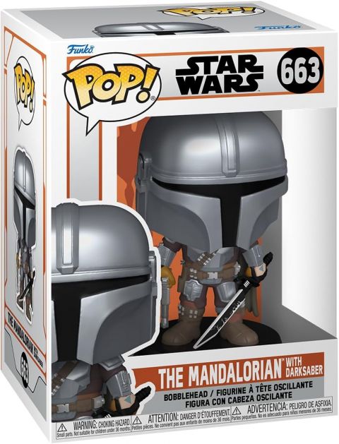 Star Wars: Mandalorian - Din Djarin w/ Darksaber Pop Figure