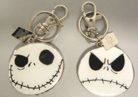 Key Chain: Nightmare Before Christmas - Jack Good Day / Bad Day Metal