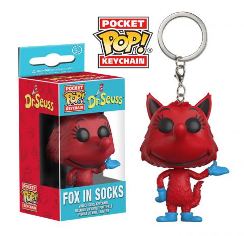Key Chain: Dr. Seuss - Fox in Socks Pocket Pop Vinyl