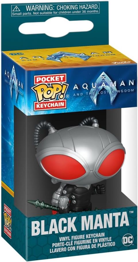 Key Chain: Aquaman 2 - Black Manta w/ Trident Pocket Pop