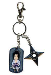 Key Chain: Naruto Shippuden - Chibi Sasuke Dog Tag and Shuriken