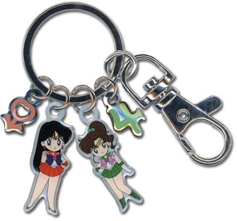 Key Chain: Sailor Moon - Sailor Jupiter and Mars Metallic