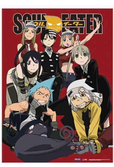 wall scroll soul eater group smile wall art