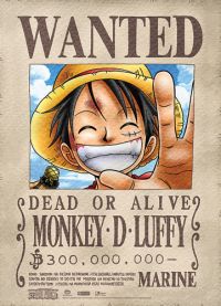 One Piece: Luffy Wanted Poster Wall Scroll