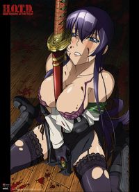High School of the Dead: Saeko Battle Damage Wall Scroll