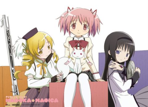 Puella Magi Madoka Magica: Three Girls Wall Scroll