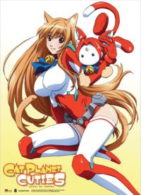 Cat Planet Cuties - Eris and Assist-a-roid Wall Scroll