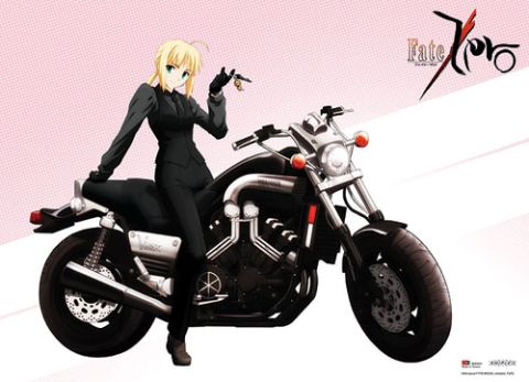 Fate/Zero - Saber on Motorcycle Wall Scroll