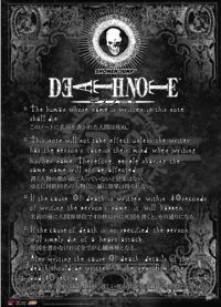 Death Note: Rule Wall Scroll