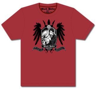 T-Shirt: Black Butler - Sebastian/Ciel (RED) Coat of Arms (M)