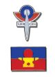 Pins: Gundam 00 - Union and HRL Symbols (Set of 2)