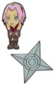 Pins: Naruto Shippuden - Chibi Sakura and Shuriken (Set of 2)
