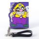 Wallet: Nintendo - Wario Die Cut Purple w/ Chain