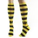 Knee Socks: Batman - Black Yellow Logo Striped