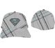 Cap: Superman - Emblem Gray w/ White Plaid