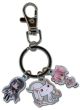 Key Chain: Puella Magi Madoka Magica - Metal Kyubey, Madoka, and Homura