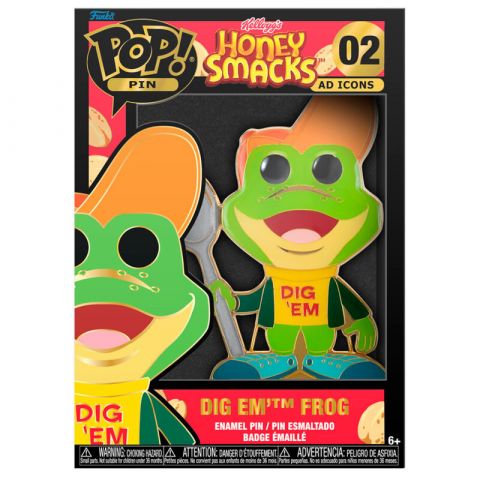 Pins: Ad Icons - Honey Smacks Dig'em Frog Large Enamel Pop Pin