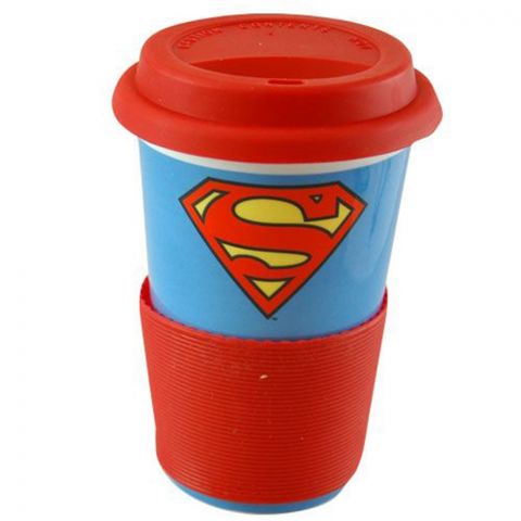 Mug: Superman - Superman Logo 10oz w/ Sleeve and Lid