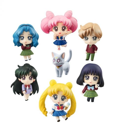 Sailor Moon: Petit Chara! More School Life! ** Limited Edition ** Trading Figures (Display of 6)