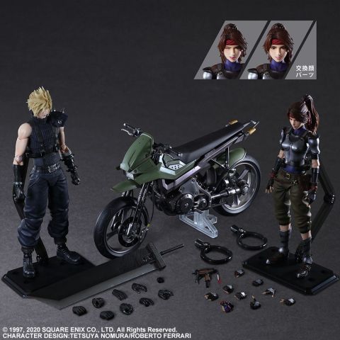 Final Fantasy VII Remake: Cloud, Jesse & Motorcycle Play Arts Kai Action Figure (Set of 3)