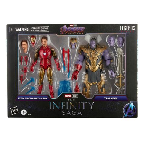 Avengers Endgame: Iron Man (I am Iron Man) Vs Thanos (I an inevitable) Marvel Legends Action Figure (2-Pack)