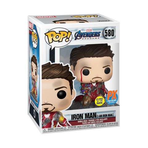 Avengers Endgame: Iron Man (I am Iron Man) Pop Figure (PX Exclusive) (Metallic GITD)
