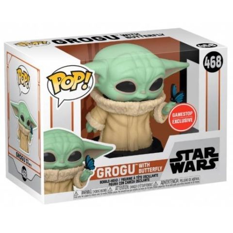 Star Wars: Mandalorian - Grogu w/ Butterflies Pop Figure (Gamestop Exclusive)