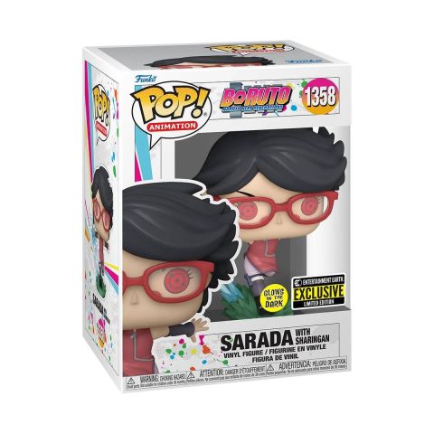 Boruto: Sarada (Sharingan) w/ Chidori (GITD) Pop Figure (EE Exclusive)