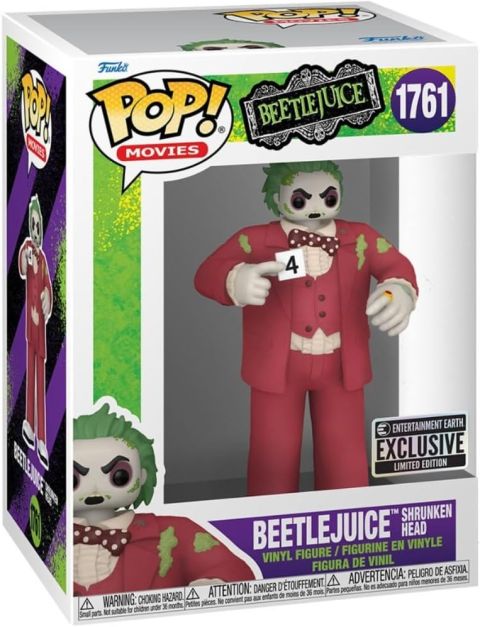 Beetlejuice: Beetlejuice (Shrunken Head) Pop Figure (EE Exclusive)