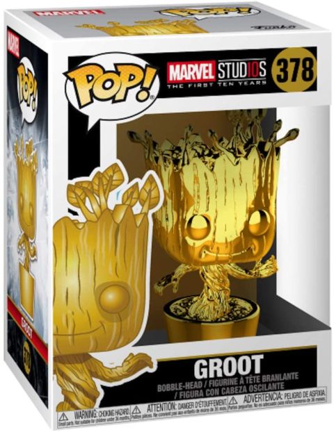 gold groot pop figure